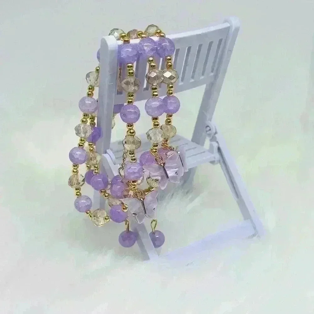 Lavender Butterfly Bracelet